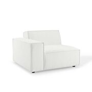 Modular low-profile white fabric 4pcs sectional sofa additional photo 5 of 12