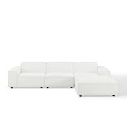 Modular low-profile white fabric 4pcs sectional sofa by Modway additional picture 9