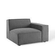 Low-profile charcoal finish fabric 4pcs modular sectional sofa by Modway additional picture 6