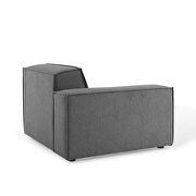 Low-profile charcoal finish fabric 4pcs modular sectional sofa by Modway additional picture 8