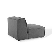 Low-profile charcoal finish fabric 4pcs modular sectional sofa by Modway additional picture 9