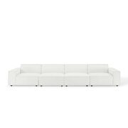Low-profile white finish fabric 4pcs modular sectional sofa by Modway additional picture 12