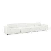 Low-profile white finish fabric 4pcs modular sectional sofa by Modway additional picture 13