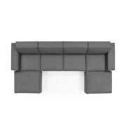 Modular low-profile charcoal fabric 6pcs sectional sofa by Modway additional picture 9