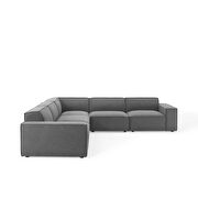 Modular low-profile charcoal fabric 5pcs sectional sofa by Modway additional picture 9
