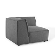 Charcoal fabric 6pcs sectional sofa and ottoman set by Modway additional picture 4