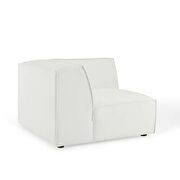 Modular low-profile white fabric 6pcs sectional sofa additional photo 4 of 10