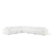 Modular low-profile white fabric 6pcs sectional sofa by Modway additional picture 10