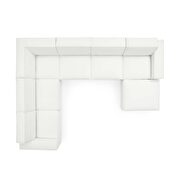 Modular low-profile white fabric 7pcs sectional sofa by Modway additional picture 9