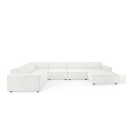 Modular low-profile white fabric 7pcs sectional sofa by Modway additional picture 10