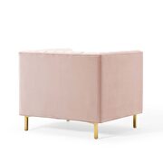 Channel tufted performance velvet armchair in pink by Modway additional picture 6