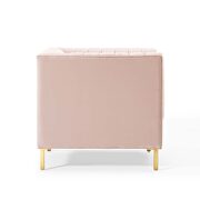 Channel tufted performance velvet armchair in pink by Modway additional picture 7