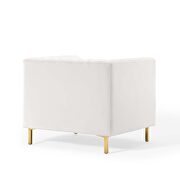 Channel tufted performance velvet armchair in white by Modway additional picture 6