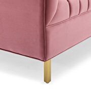 Channel tufted performance velvet loveseat in dusty rose by Modway additional picture 6