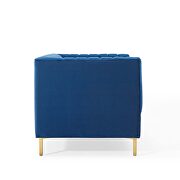 Channel tufted performance velvet loveseat in navy by Modway additional picture 6