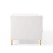 Channel tufted performance velvet loveseat in white by Modway additional picture 7