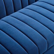 Channel tufted performance velvet sofa in navy by Modway additional picture 6