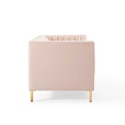 Channel tufted performance velvet sofa in pink by Modway additional picture 7