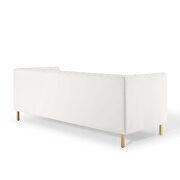 Channel tufted performance velvet sofa in white by Modway additional picture 3