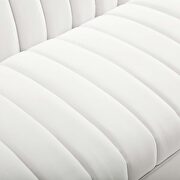 Channel tufted performance velvet sofa in white by Modway additional picture 6