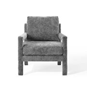Crushed performance velvet armchair in gray by Modway additional picture 7