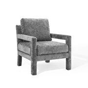 Crushed performance velvet armchair in gray by Modway additional picture 8