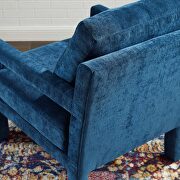 Crushed performance velvet armchair in navy additional photo 2 of 8