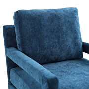 Crushed performance velvet armchair in navy additional photo 4 of 8