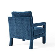 Crushed performance velvet armchair in navy additional photo 5 of 8