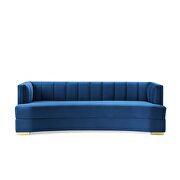 Channel tufted performance velvet curved sofa in navy by Modway additional picture 5