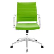 Faux leather back mid back office chair in bright green by Modway additional picture 3