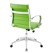Faux leather back mid back office chair in bright green by Modway additional picture 6