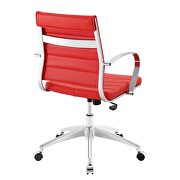 Faux leather back mid back office chair in red by Modway additional picture 7