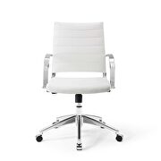 Faux leather back mid back office chair in white by Modway additional picture 4