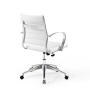 Faux leather back mid back office chair in white by Modway additional picture 5