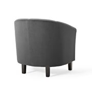 Performance velvet armchair in charcoal additional photo 5 of 9