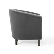Performance velvet armchair in charcoal by Modway additional picture 8
