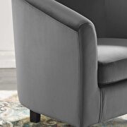 Performance velvet armchair in charcoal by Modway additional picture 10