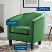 Performance velvet armchair in emerald by Modway additional picture 8
