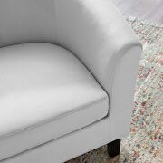 Performance velvet armchair in light gray additional photo 2 of 8