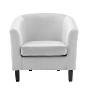 Performance velvet armchair in light gray additional photo 4 of 8