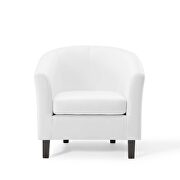 Performance velvet armchair in white additional photo 4 of 9