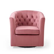 Tufted performance velvet swivel armchair in dusty rose by Modway additional picture 7