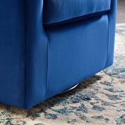 Tufted performance velvet swivel armchair in navy by Modway additional picture 3