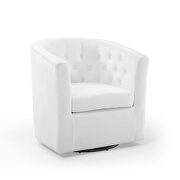 Tufted performance velvet swivel armchair in white by Modway additional picture 6