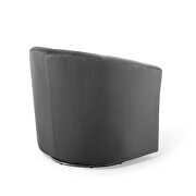Performance velvet swivel armchair in charcoal by Modway additional picture 7