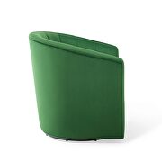 Performance velvet swivel armchair in emerald by Modway additional picture 8