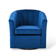 Performance velvet swivel armchair in navy by Modway additional picture 5