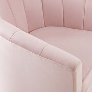 Performance velvet swivel armchair in pink additional photo 4 of 8