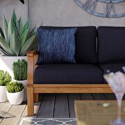 Outdoor patio teak sofa in natural/ navy by Modway additional picture 3